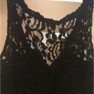 Beautiful long black classy dress worn once like new!